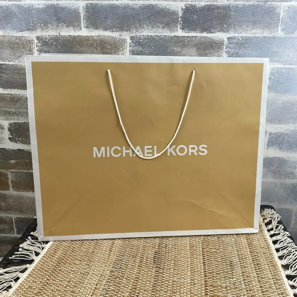 Set of 3 Michael Kors Shopping Gift Bags Size 19x15x7  15x11x6.5  10x8x4